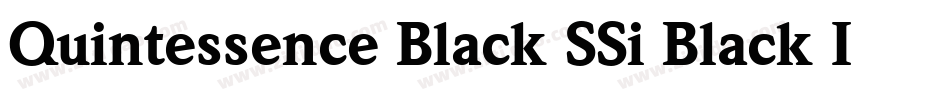 Quintessence Black SSi Black Italic字体转换